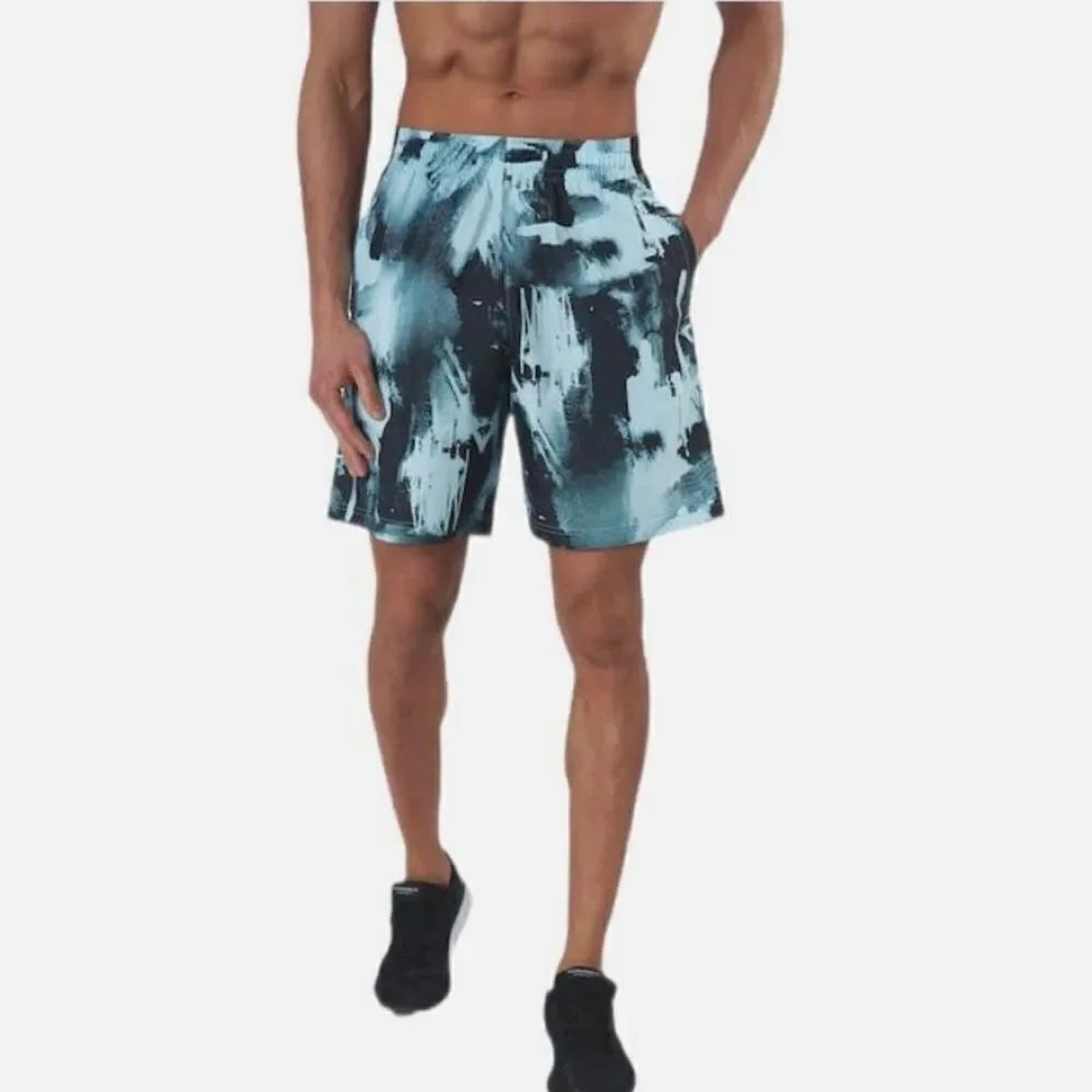 Men’s Under Armour Woven Adapt 5” Shorts Dark Blue/Aqua Size M